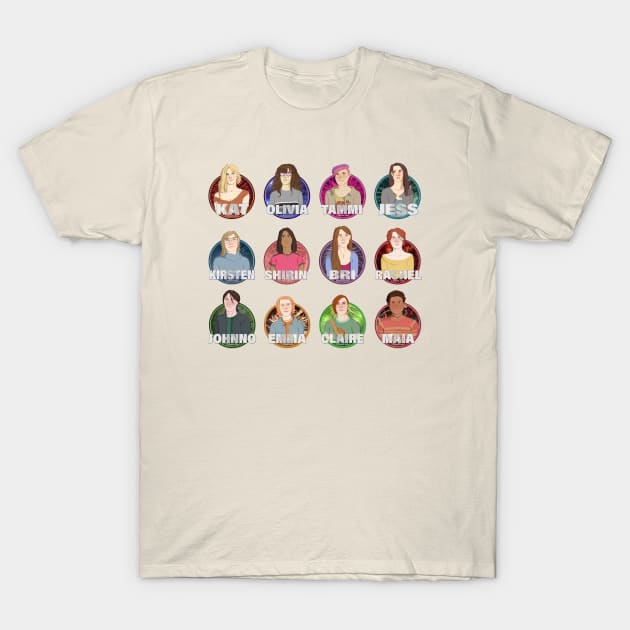 Y2K All Characters - season 1 order T-Shirt by y2kpod